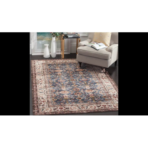 Charlton Home® Broomhedge Royal/Ivory Area Rug & Reviews Wayfair